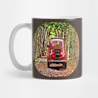 Small Red Car Cartoon Mug